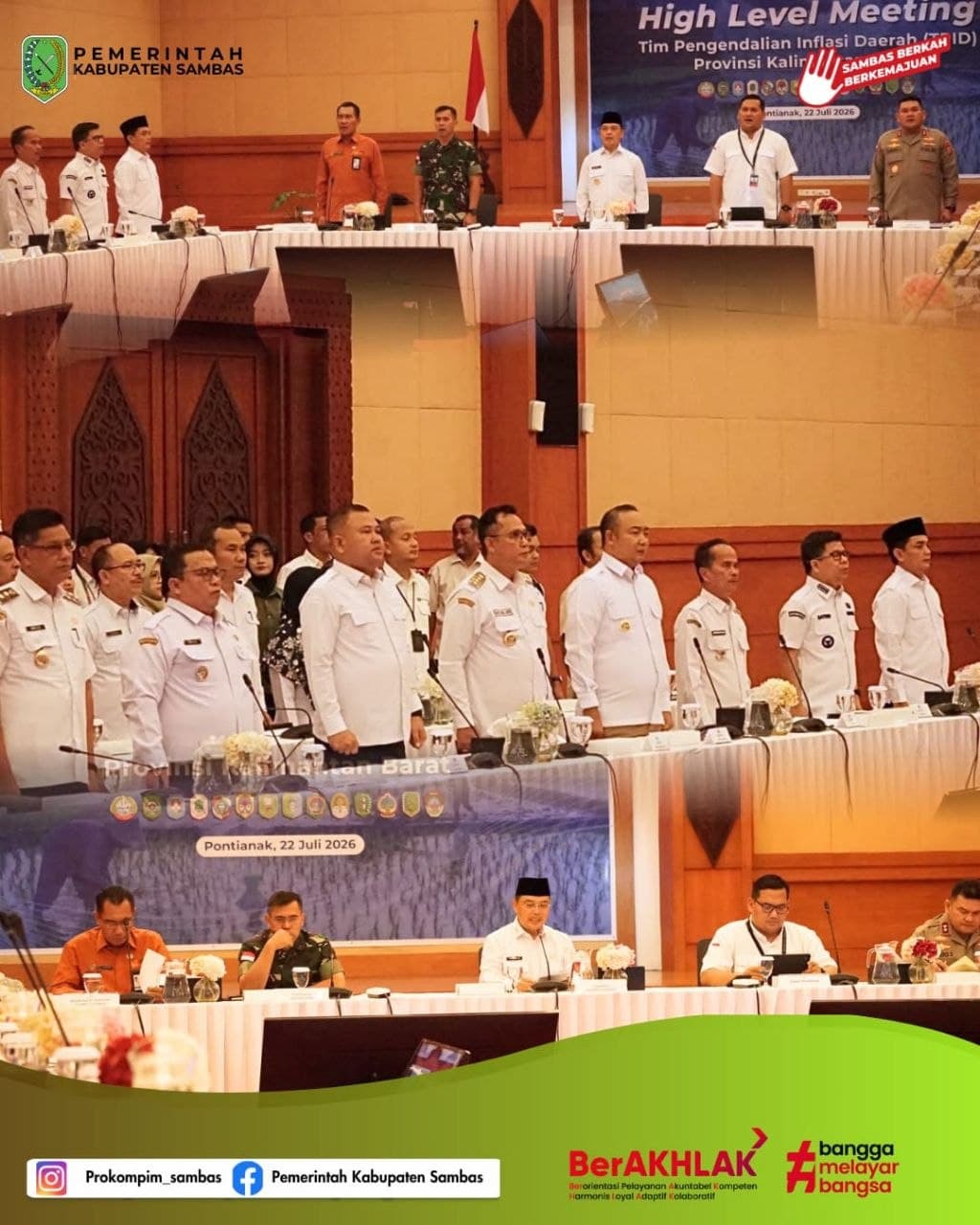Dokumentasi 2: Bupati Sambas Hadiri High Level Meeting TPID Provinsi Kalimantan Barat 2026
